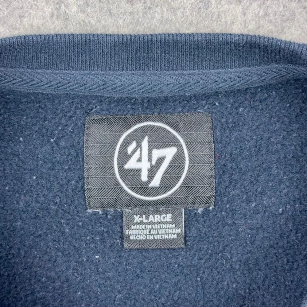 Penn State Nittany Lions Sweatshirt Mens XL Navy 47 Brand Colorblock Crew Fleece